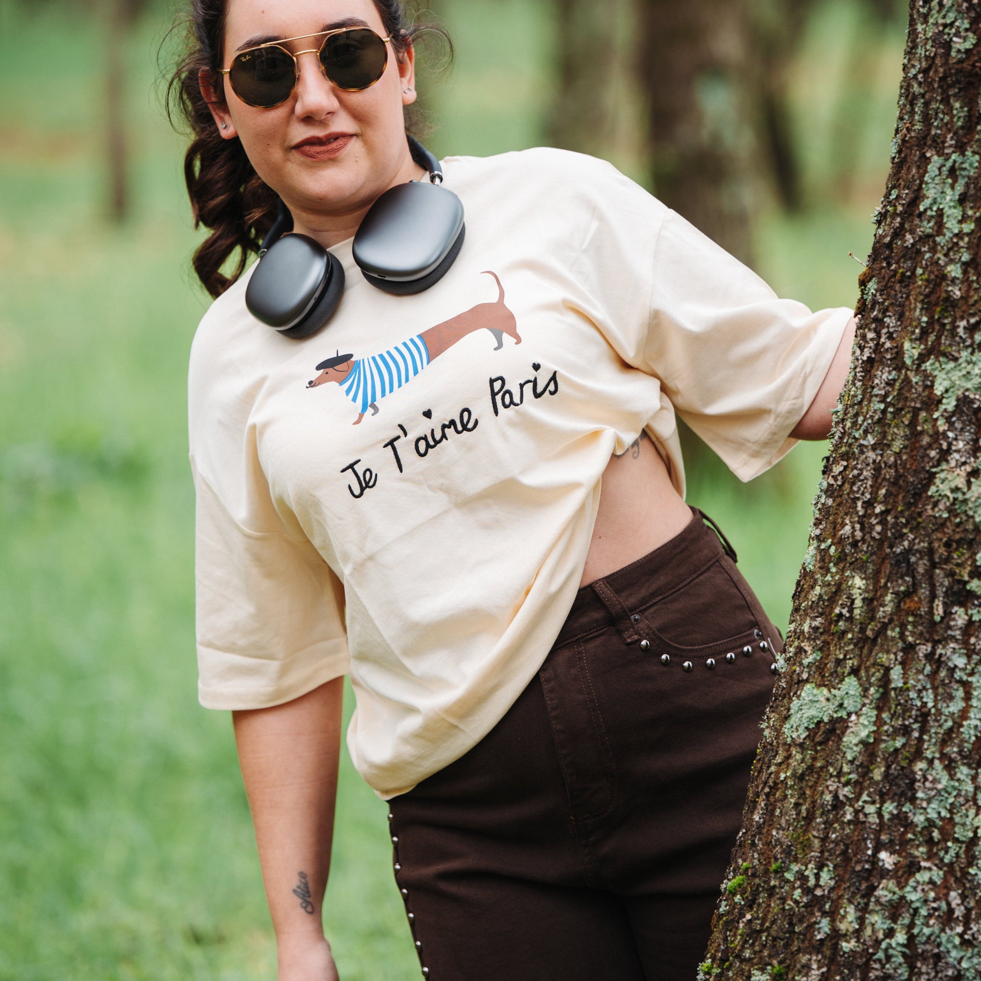 T-Shirt com Estampa Paris
