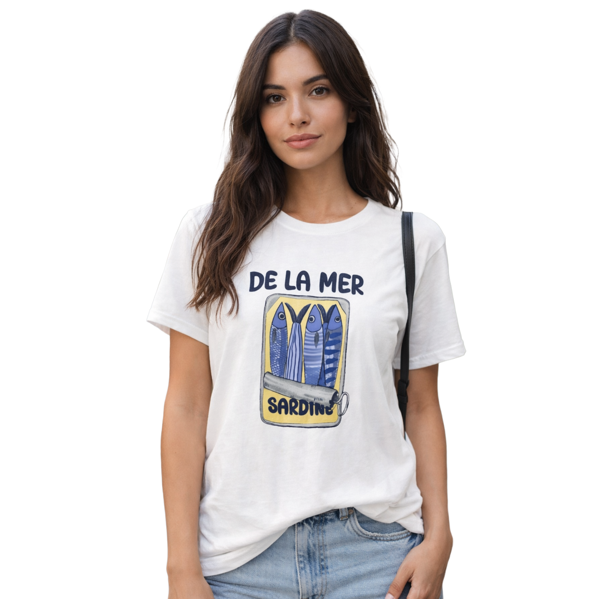 T-Shirt com Estampa Sardinha