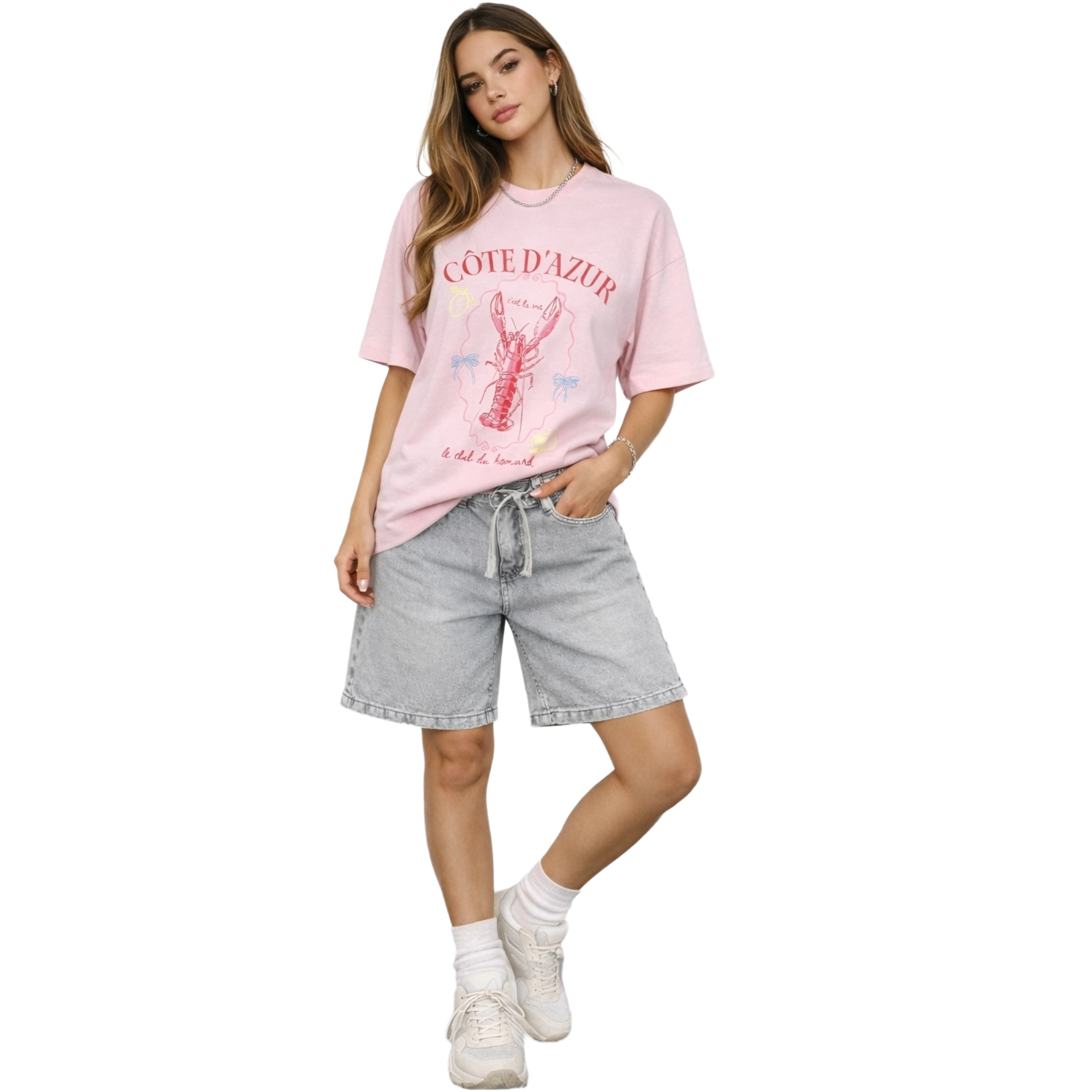 T-Shirt com Estampa Côte D'Azur